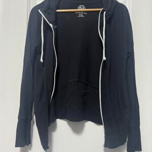 SO Black Zip Up Hoodie Women’s XL Lightweight Full Zip Sweatshirt